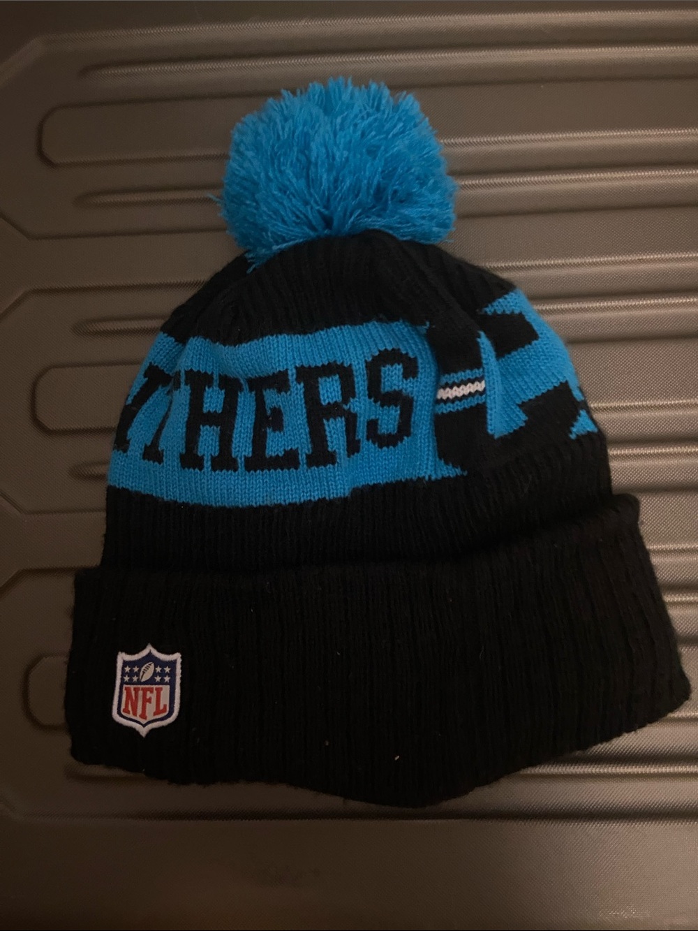 NFL Panthers Knit Beanie - Black & Blue